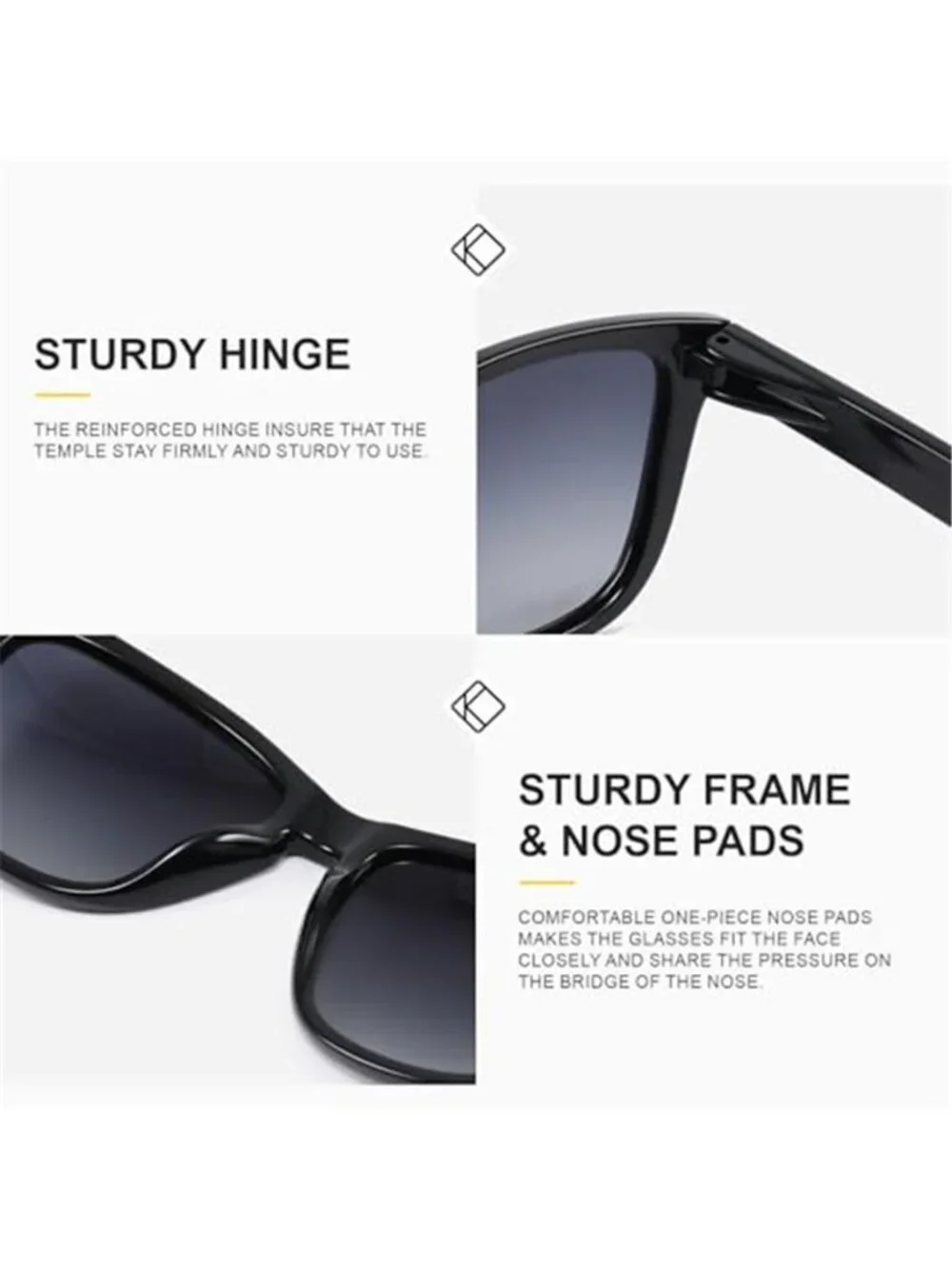 3 Pack Unisex Polarized Sunglasses Trendy Classic Retro Sunglasses UV Protection